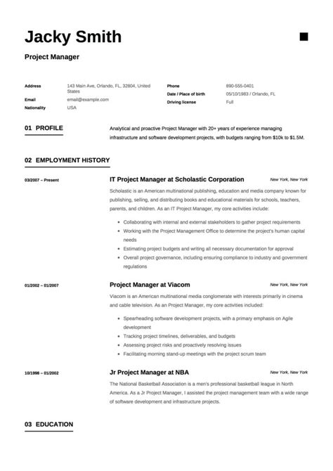 Project Manager Resume & Full Guide | 12 Examples [ Word & PDF ] 2019