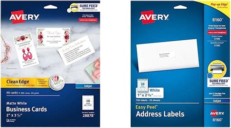 Amazon.com : Avery Printable Business Cards, Inkjet Printers, 90 Cards ...