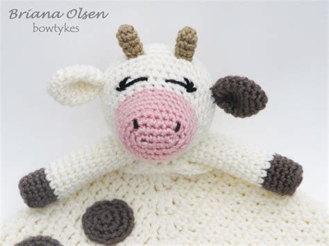 Vache doudou CROCHET PATTERN instant download blankey