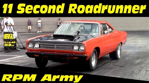 11 Second Big Cam Plymouth Roadrunner Drag Racing - YouTube