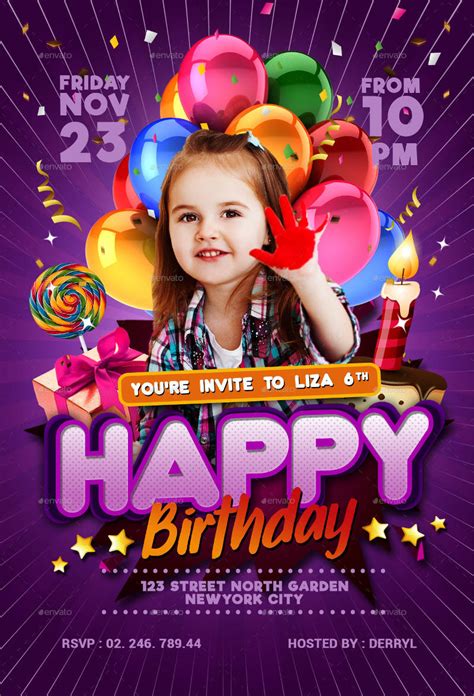 Editable Birthday Invitations For Kids