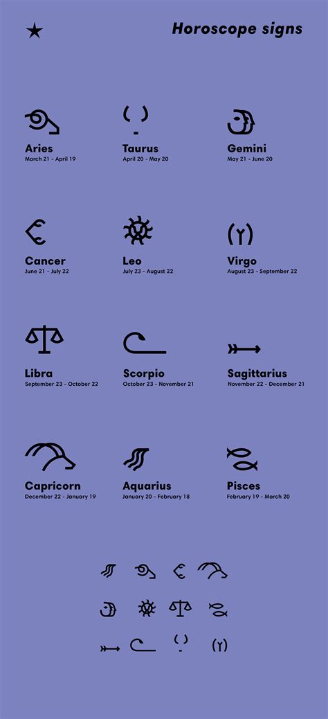 horoscope signs on Behance