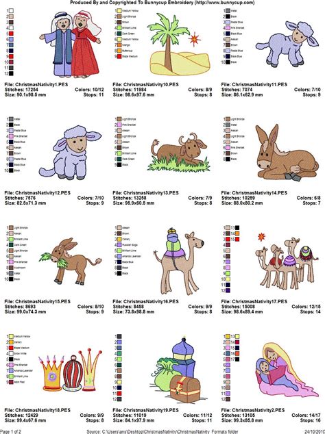 Christmas Nativity Embroidery Designs - Bunnycup Embroidery