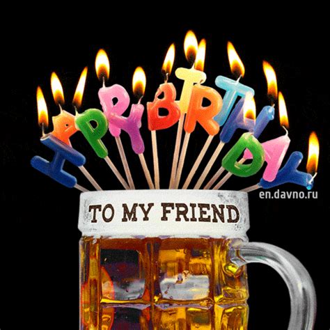 Happy Birthday Beer Candle