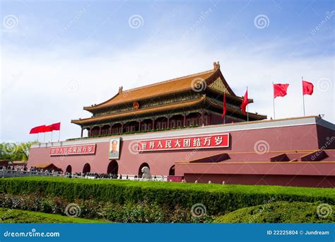 Gate of Heavenly Peace (Tiananmen) Editorial Stock Image - Image of ...