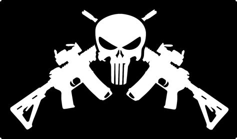 AR15 M4 Punisher Skull 2A Gun Rights Vinyl Decal Sticker Car Truck Window | eBay