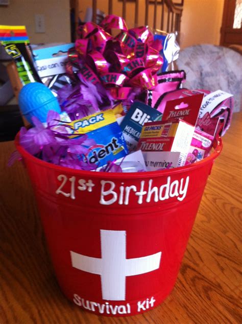 Birthday survival kit, 21st birthday survival kit, Birthday gifts for sister