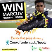 Marcus Rashford MBE launches football boots Prize Draw to fi