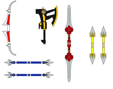 MMPR weapons by MysterMDD on DeviantArt