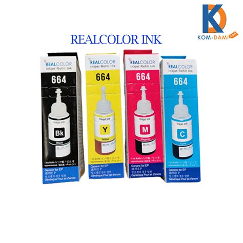 Original Real Color Inkjet Refill Ink 664 EPSON Printer Color Ink ...