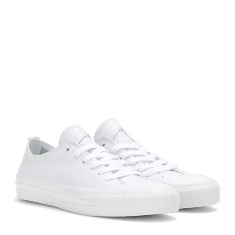 Converse Chuck Taylor All Star Low Leather Sneakers in White | Lyst