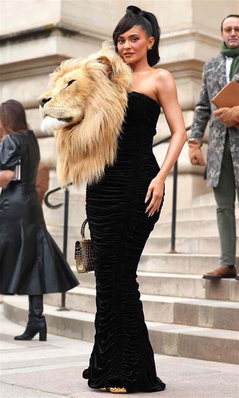 Kylie Jenner Nails Classic Hollywood Glamour in Corset Gown in Paris