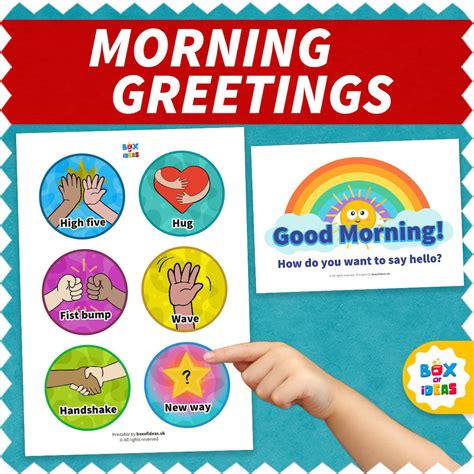 Good Morning Greetings Classroom Decoration Poster Preschool Prek ...