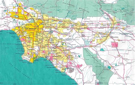 Large Detailed Map Of Los Angeles City Los Angeles City – Printable Map of The United States