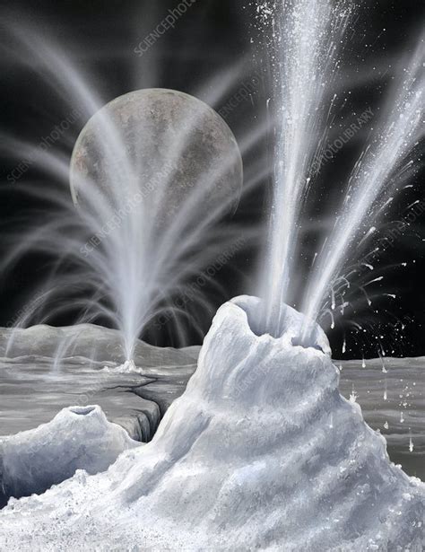 Ice volcanoes on Charon, artwork - Stock Image - R430/0053 - Science ...