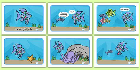 FREE! - Story Sequencing to Support Teaching on The Rainbow Fish