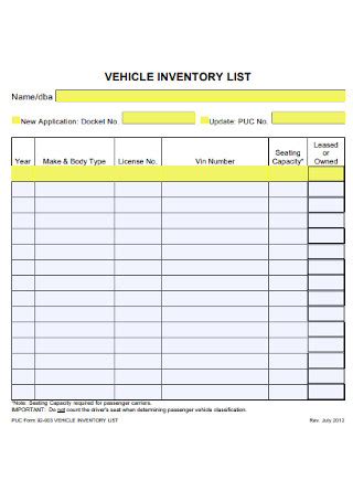 30+ SAMPLE Inventory Lists in PDF | MS Word