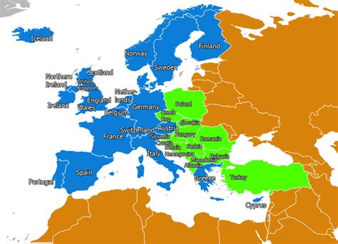 Map of Western Europe