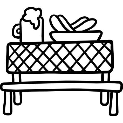 Picnic table - free icon
