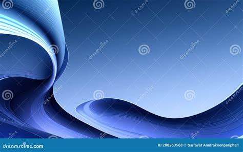 Abstract Illustration Vector Midnight Blue Gradient Wave Background ...