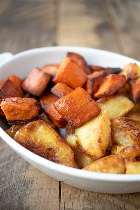 British Roast Potatoes - Roasties - Culinary Ginger