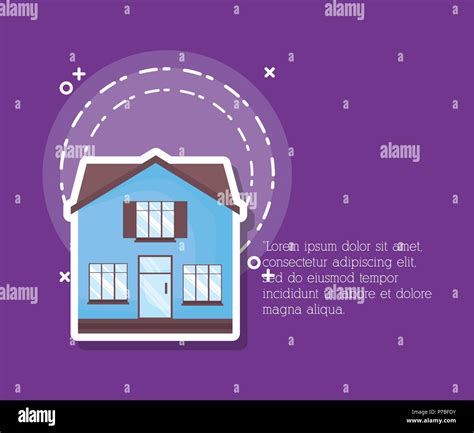 Infographic presentation with modern house icon over purple background, colorful design. vector ...