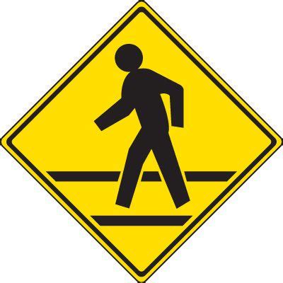 Pedestrian Crossing Sign - Pedestrian Symbol | Emedco