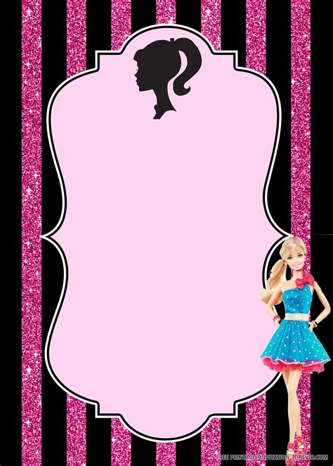 Barbie Birthday Party Invitation Template