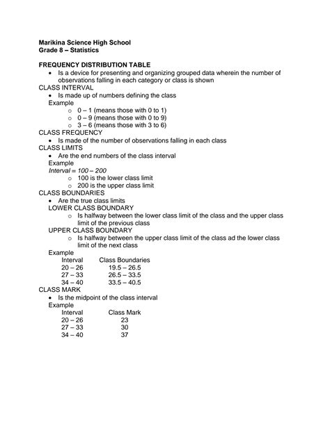 SOLUTION: Frequency Distribution Table and Graphs - Studypool