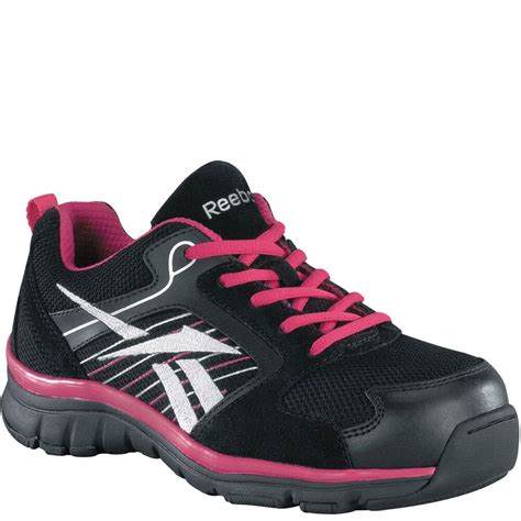 Reebok Women's Arion Safety Shoes - Pink/Black | elliottsboots