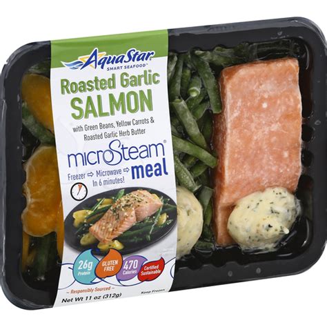 Aqua Star Smart Seafood Micro Steam Roasted Garlic Salmon | Frozen ...