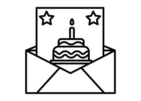 Birthday invitation card icon clipart illustration vector design 20616983 Vector Art at Vecteezy