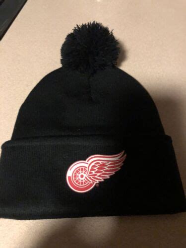 2023 Detroit Red Wings SGA Black Winter Hat (11/26/23) | eBay