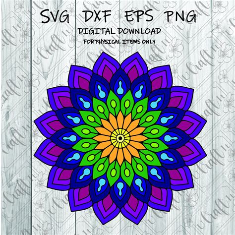 Flower Mandala Svg Flower Mandala Cut File Flower Mandala - Etsy