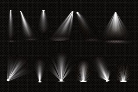 Light beams from spotlights and floor projectors 15369723 Vector Art at Vecteezy