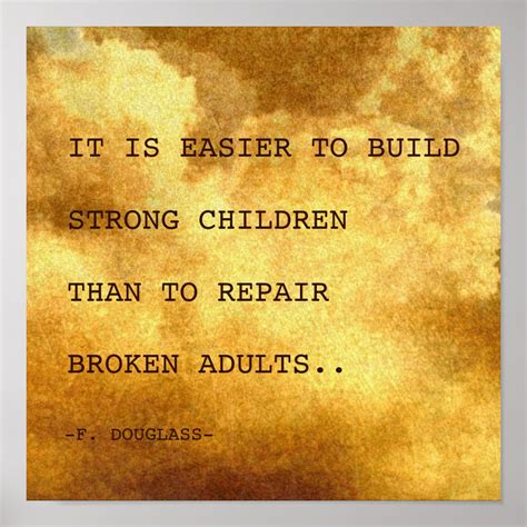 Build Strong Children Inspirational Quote Poster | Zazzle