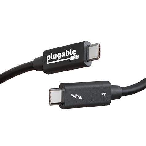 Plugable Thunderbolt 4 Cable [Thunderbolt Certified] 3.2ft USB4 Cable ...