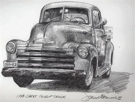 Truck Pencil Drawings | 365two50: Chevy Truck (187-188) | Pencil drawings, Drawings, Wood ...