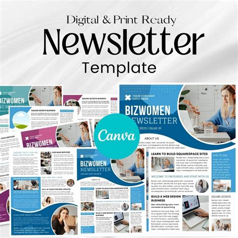 Elegant Canva Newsletter Templates – MasterBundles