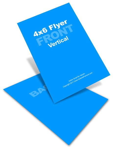 Flyer Mockup- 4×6 | Cover Actions Premium | Mockup PSD Template