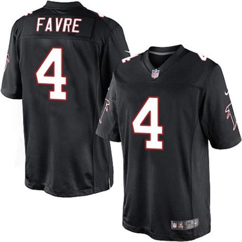 Men's Brett Favre Atlanta falcons 4 football jersey black