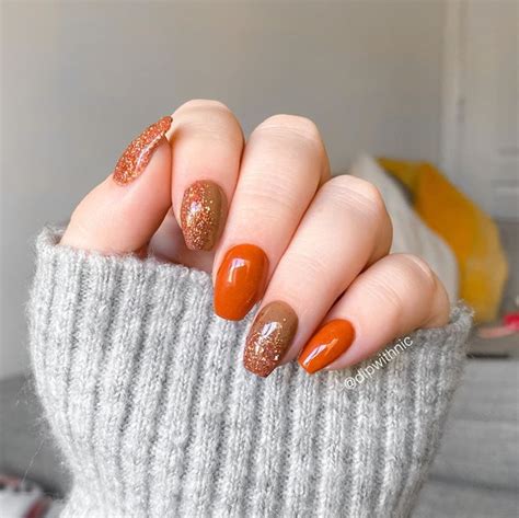 30+ Fab Orange Nails For Fall 2020 - The Glossychic