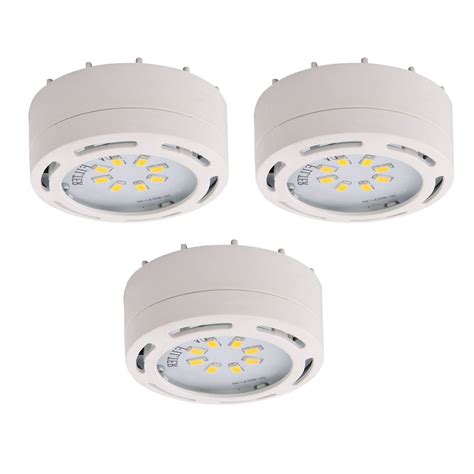 Amax Lighting LEDPL3-WHT 120V LED Under Cabinet Puck Light (3-Pack) | Puck lights, Under cabinet ...