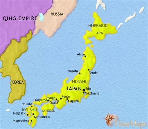 Map of Japan, 1871: the Meiji Restoration | TimeMaps