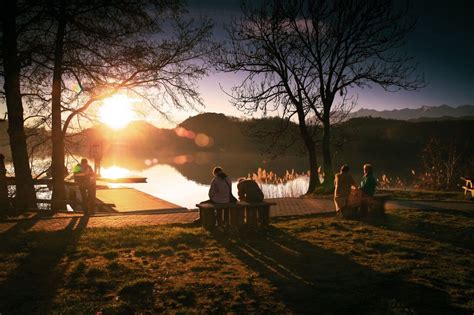 Free photo "Park Lake Sunset Bench" by Splitshire