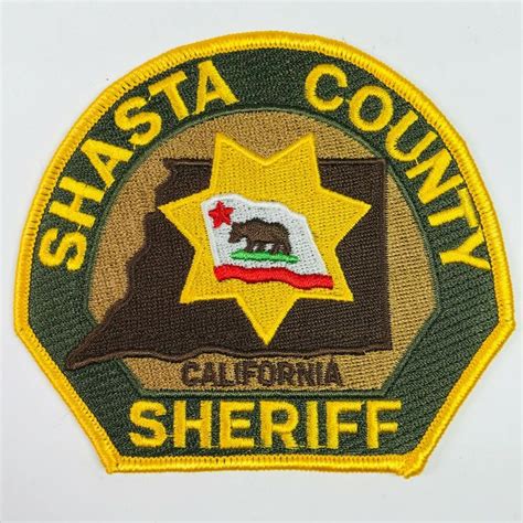 Shasta County Sheriff California Patch | California patches, Shasta county, Police patches