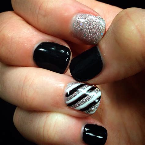 Got my nails done by Nicole at Solar Image in Lufkin! Black, white and ...