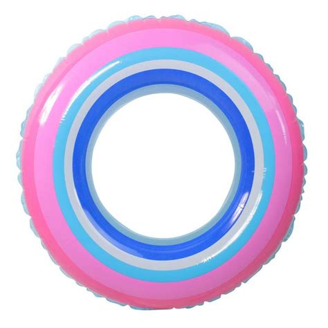 Pool Central 35 in. Blue and Pink Stripe Inflatable Inner Tube Float 32041059 - The Home Depot ...