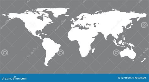 Gray Similar World Map. World Map Blank. World Map . World Map Flat Stock Vector - Illustration ...