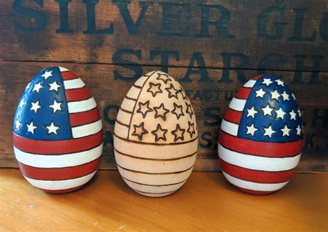 American Flag Wooden Easter Egg | Easter eggs, Wood eggs, American flag